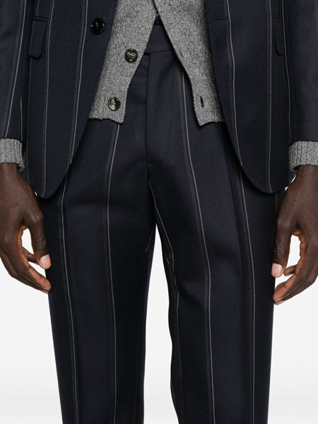 Gabriele Pasini Single-breasted blue pinstripe suit for Men - US