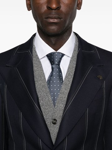 Gabriele Pasini Single-breasted blue pinstripe suit for Men - US