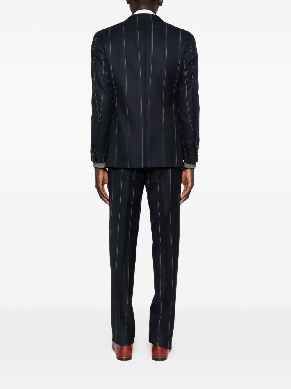 Gabriele Pasini Single-breasted blue pinstripe suit for Men - US