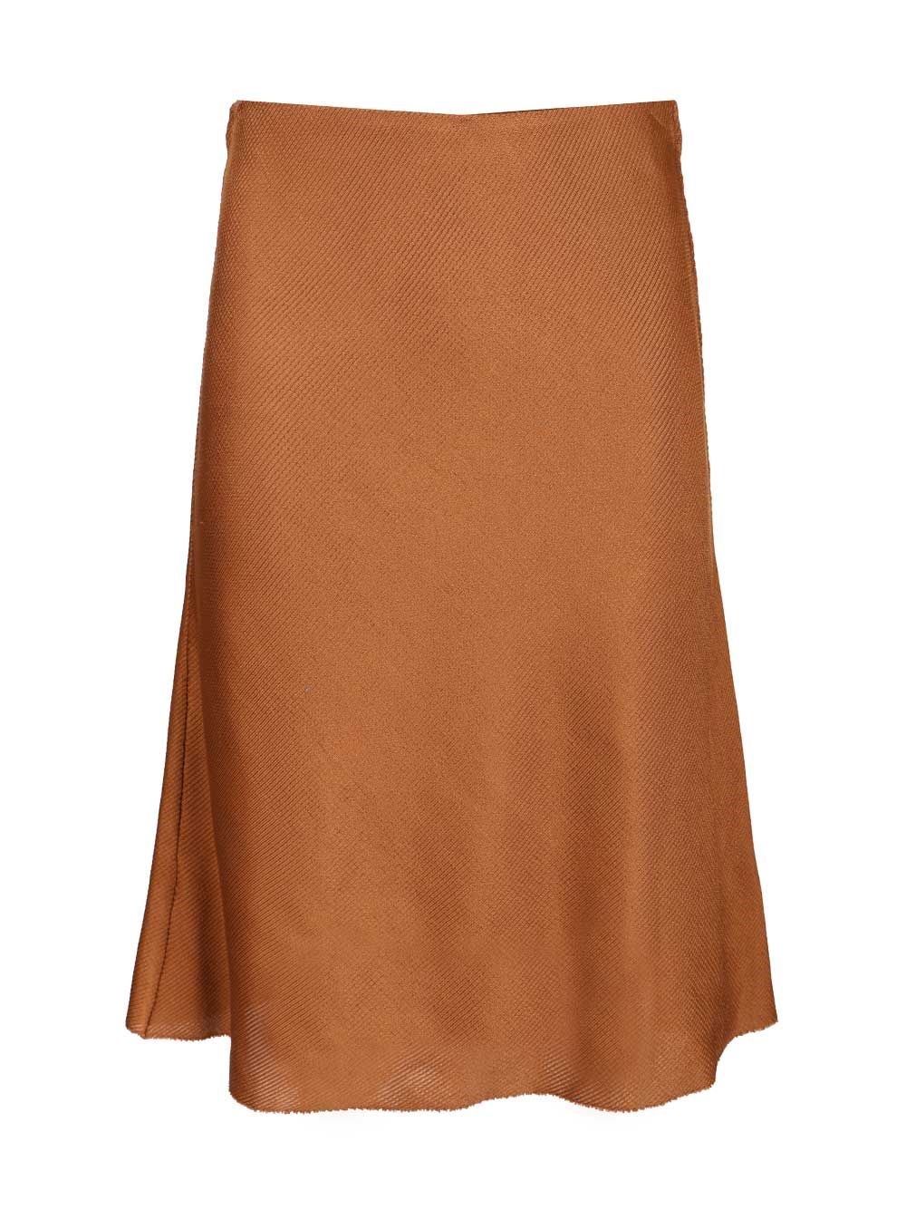 スカート MIU MIU Dark Brown Skirt Archive Miu Miu Silk Skirt