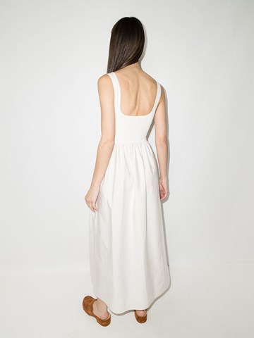 matteau knit and cotton maxi dress Matteau Cotton-poplin And Stretch-knit Maxi Dress - Women - Ecru Dresses