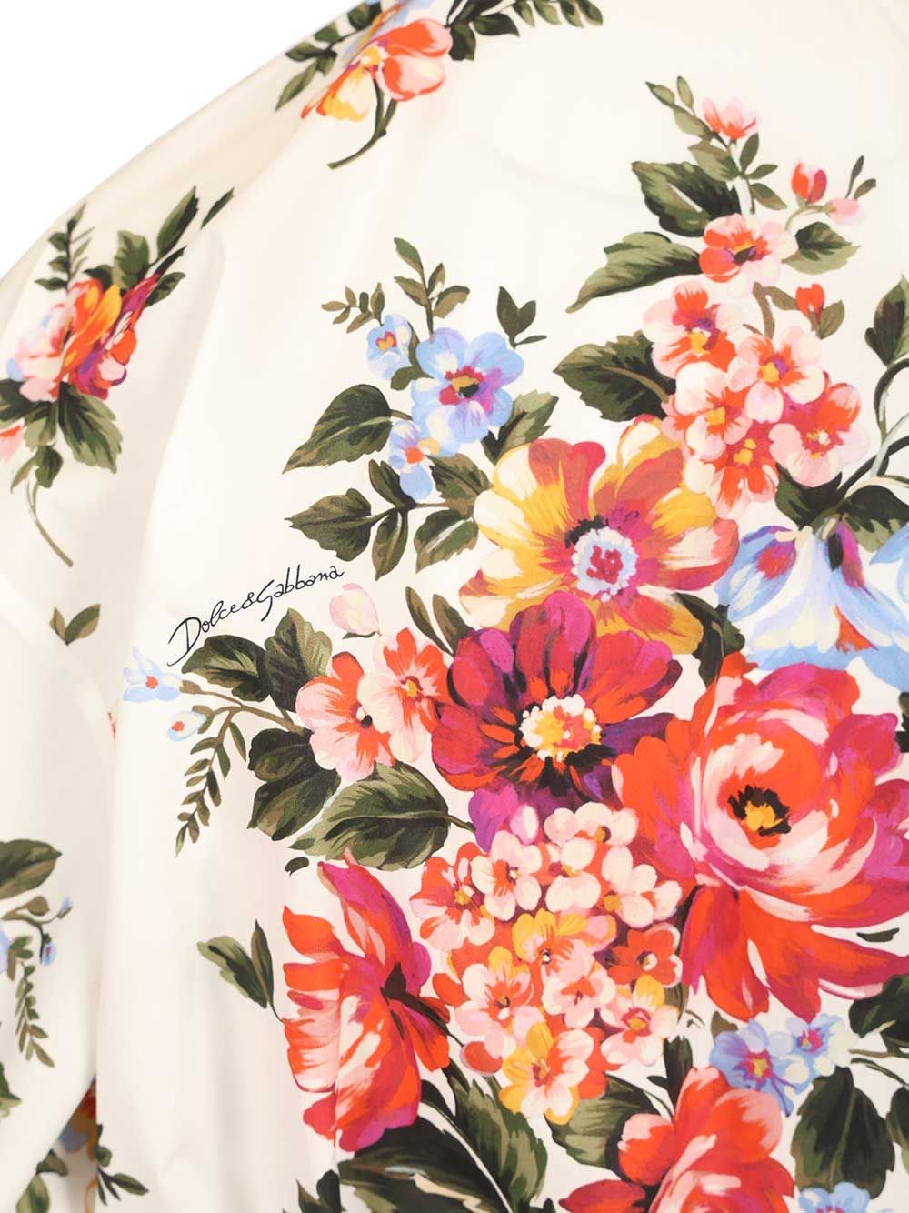 Dolce & Gabbana Cotton shirt with a bouquet of flowers print for