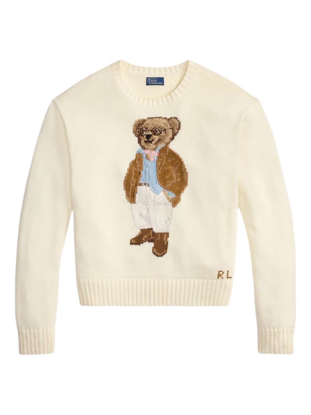 Polo Ralph Lauren Polo bear cotton pullover with inlays for Women
