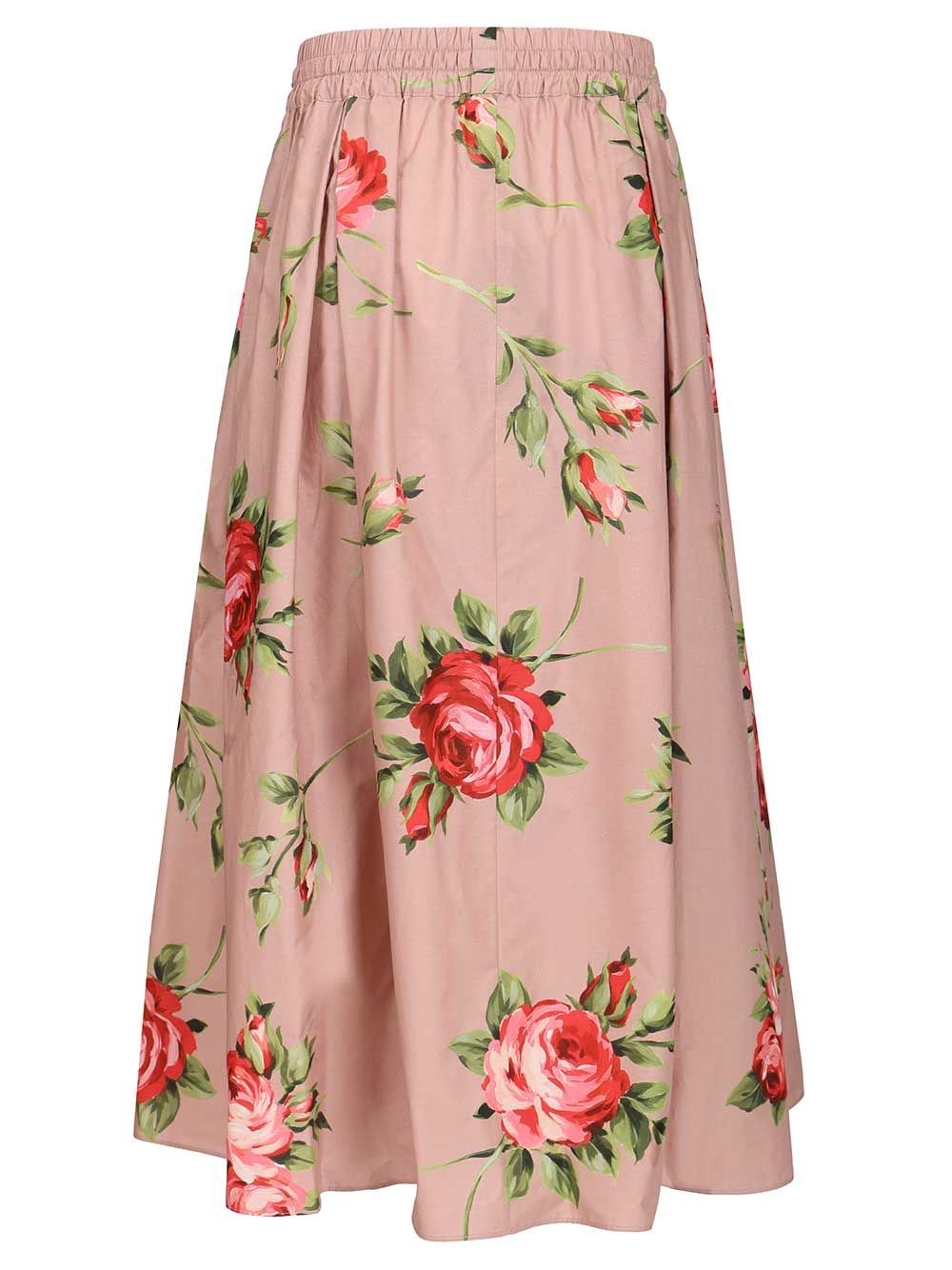 Dolce & Gabbana Midi skirt with rose bouquet print for Women - US