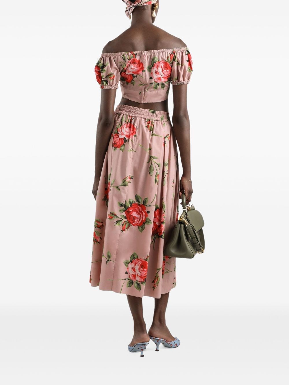 Dolce & Gabbana Midi skirt with rose bouquet print for Women - US