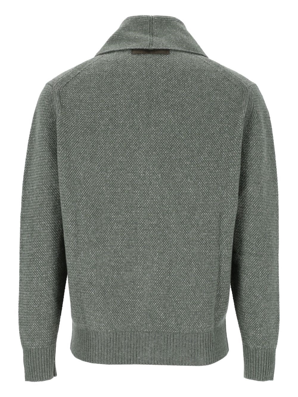 ZEGNA 캐시미어 혼합 숄 칼라 가디건