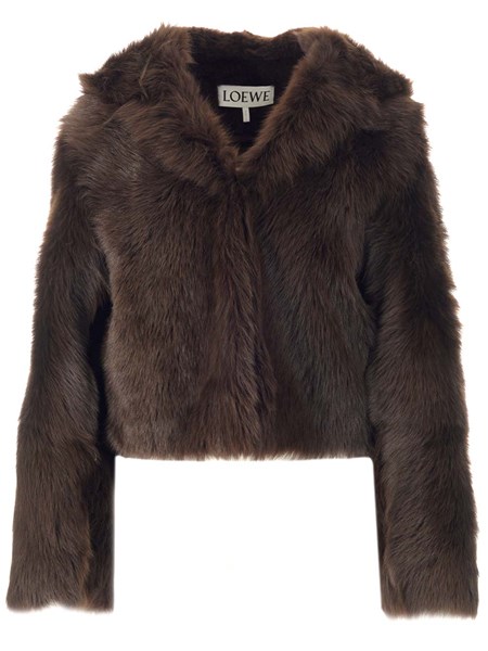 美品✨LOEWE ロエベ　シェアードミンク　毛皮 ジャケット　XL ブラウン Loewe Shearling hooded jacket for Women - US | Al Duca d'Aosta