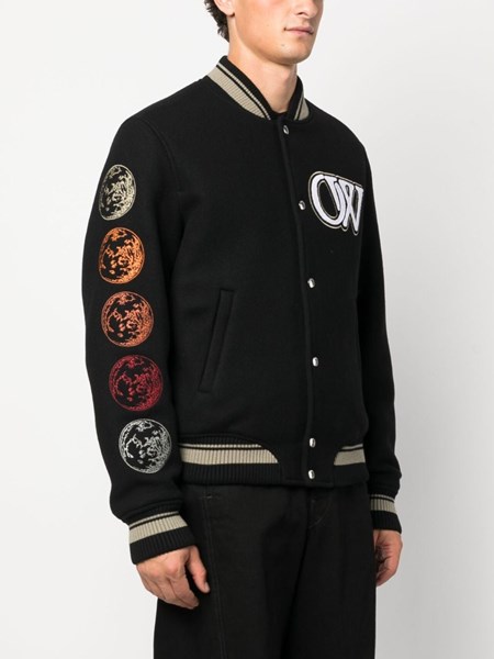 Off-white Varsity jacket with moon phase for Men - US | Al Duca d'Aosta