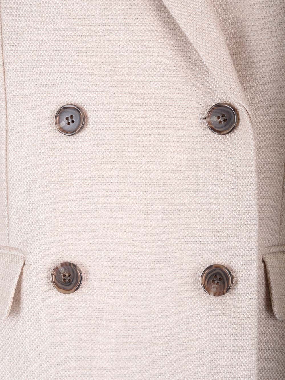 Theory Double-breasted blazer in linen twill for Women - GB | Al