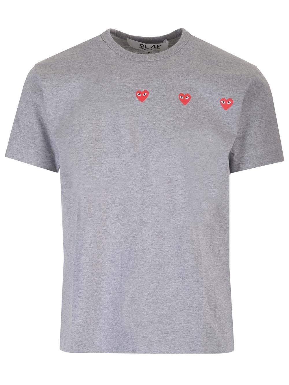 Comme Des Garcons Play T-shirt with red hearts for Unisex - US